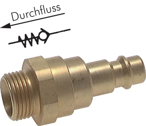 Exemplary representation: Coupling plug with non-return valve