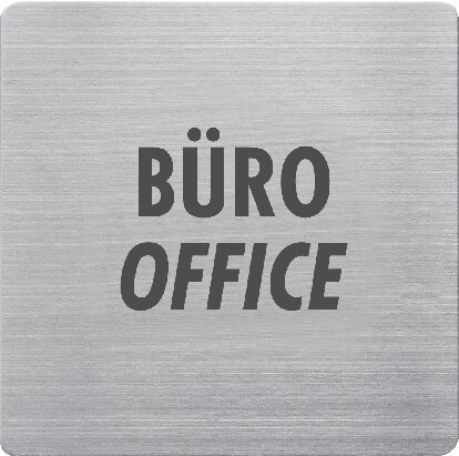 Exemplarische Darstellung: Hinweisschild "Büro"